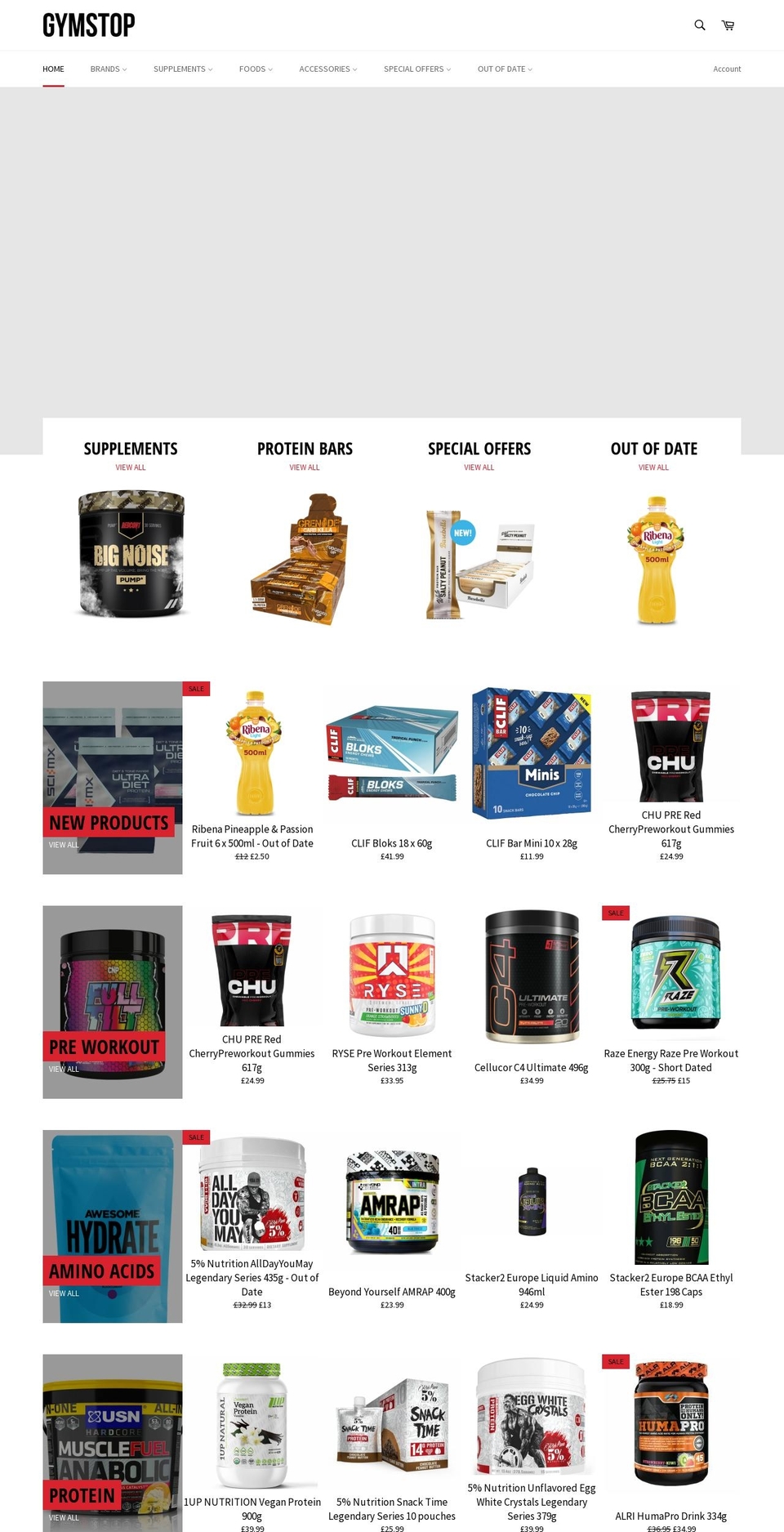 gymstop.co.uk shopify website screenshot