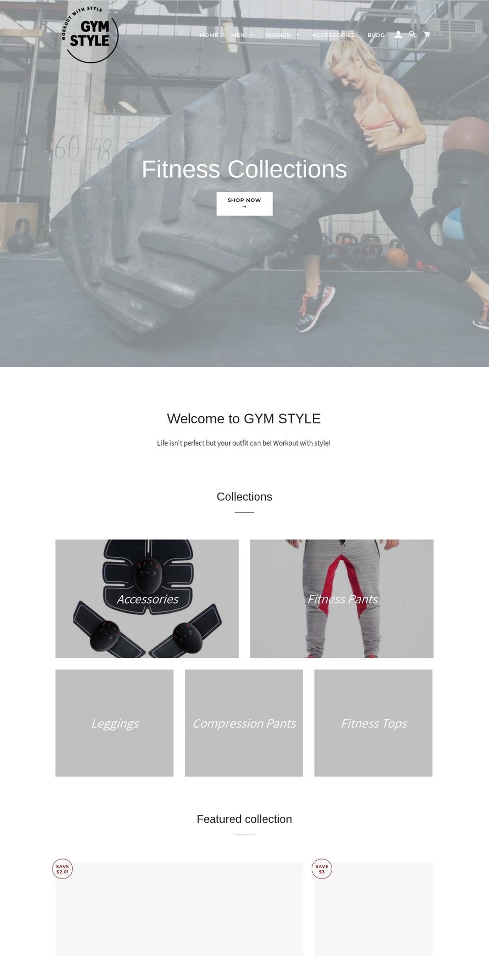 gymstyle.com shopify website screenshot