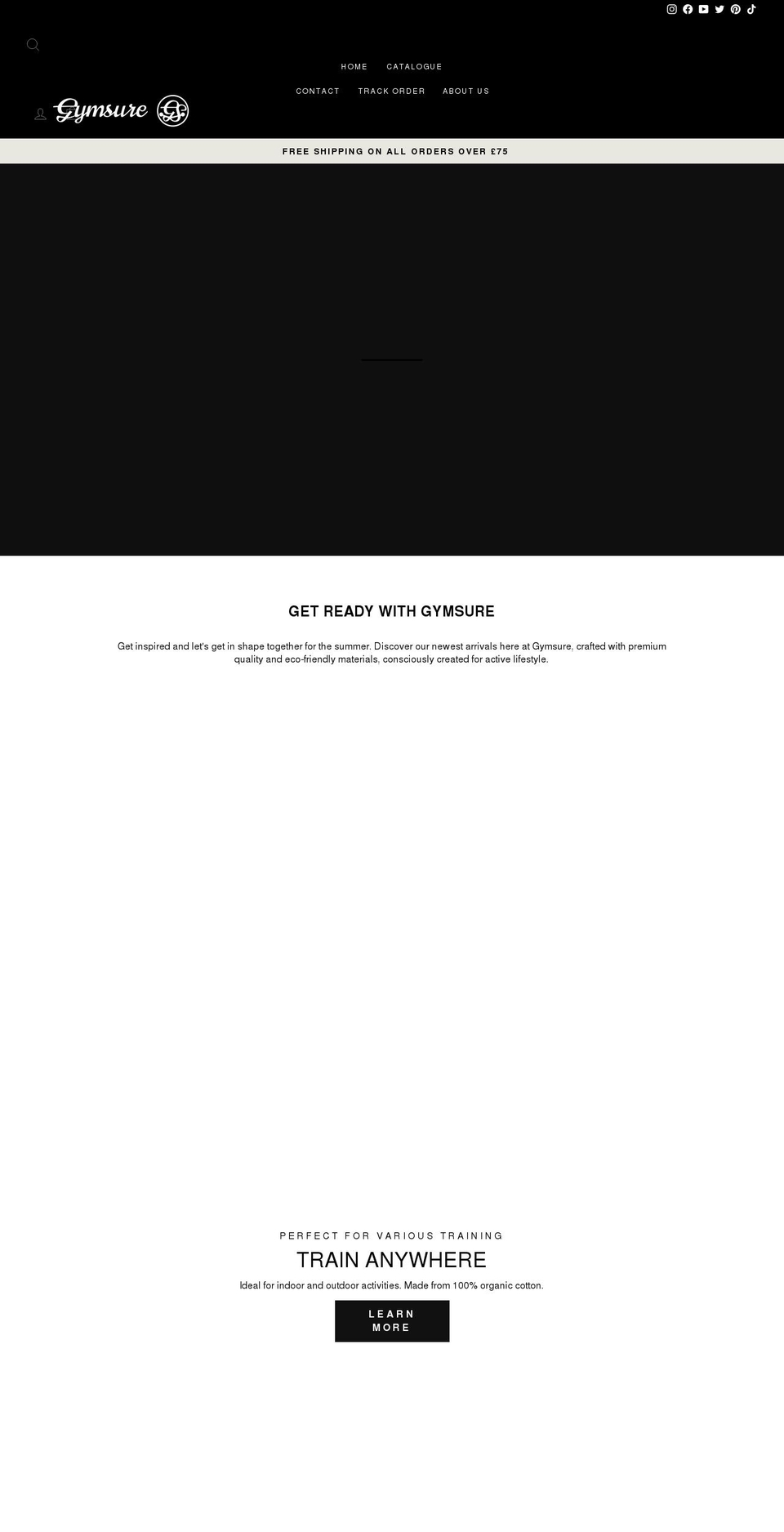 gymsure.com shopify website screenshot