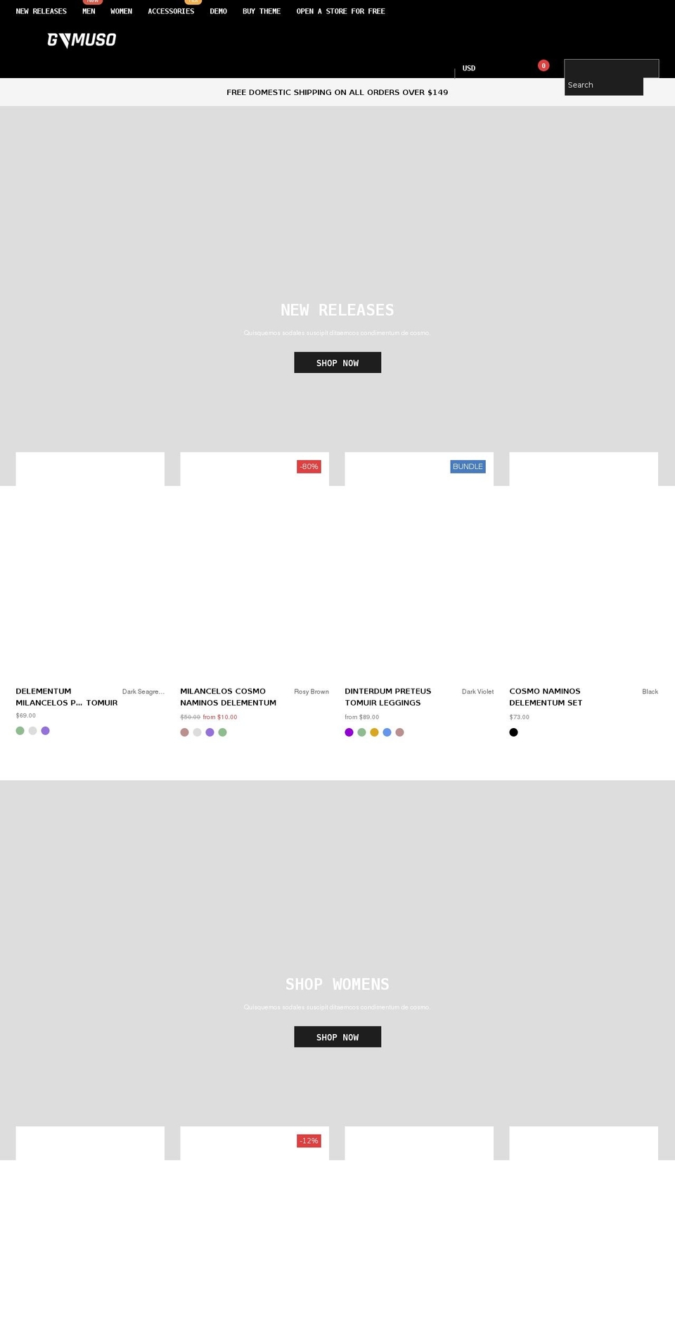 gymuso-theme.myshopify.com shopify website screenshot