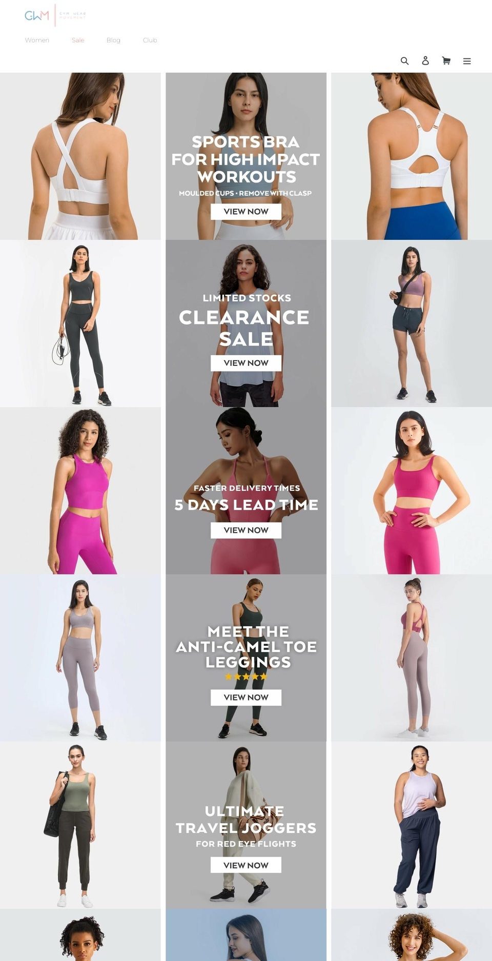 gymwearmovement.com shopify website screenshot