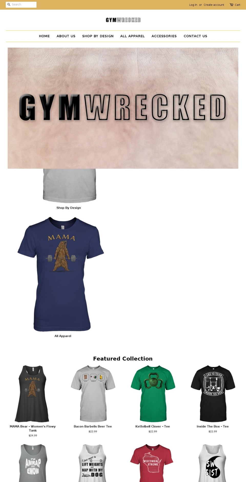 gymwrecked.com — Shopify storefront screenshot