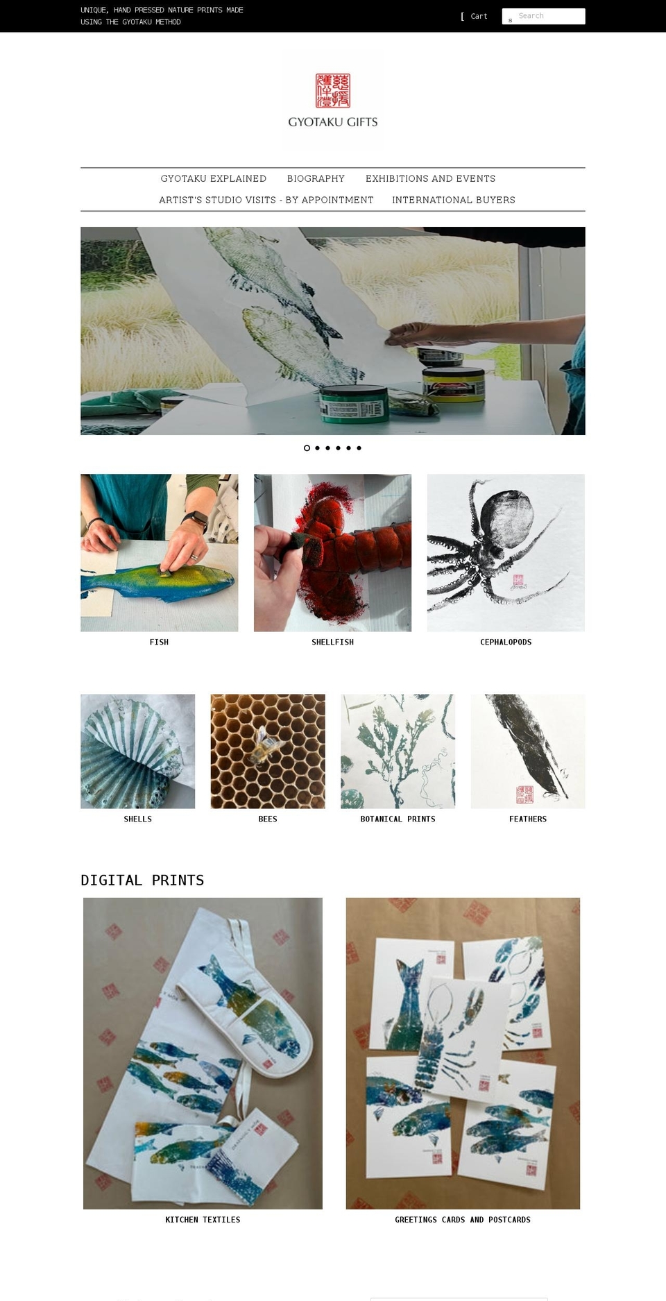 gyotakugifts.co.uk shopify website screenshot