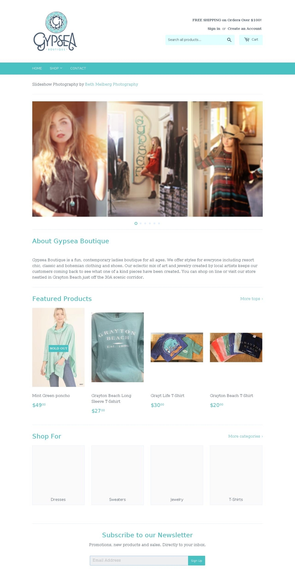 gypseaboutique.com — Shopify storefront screenshot