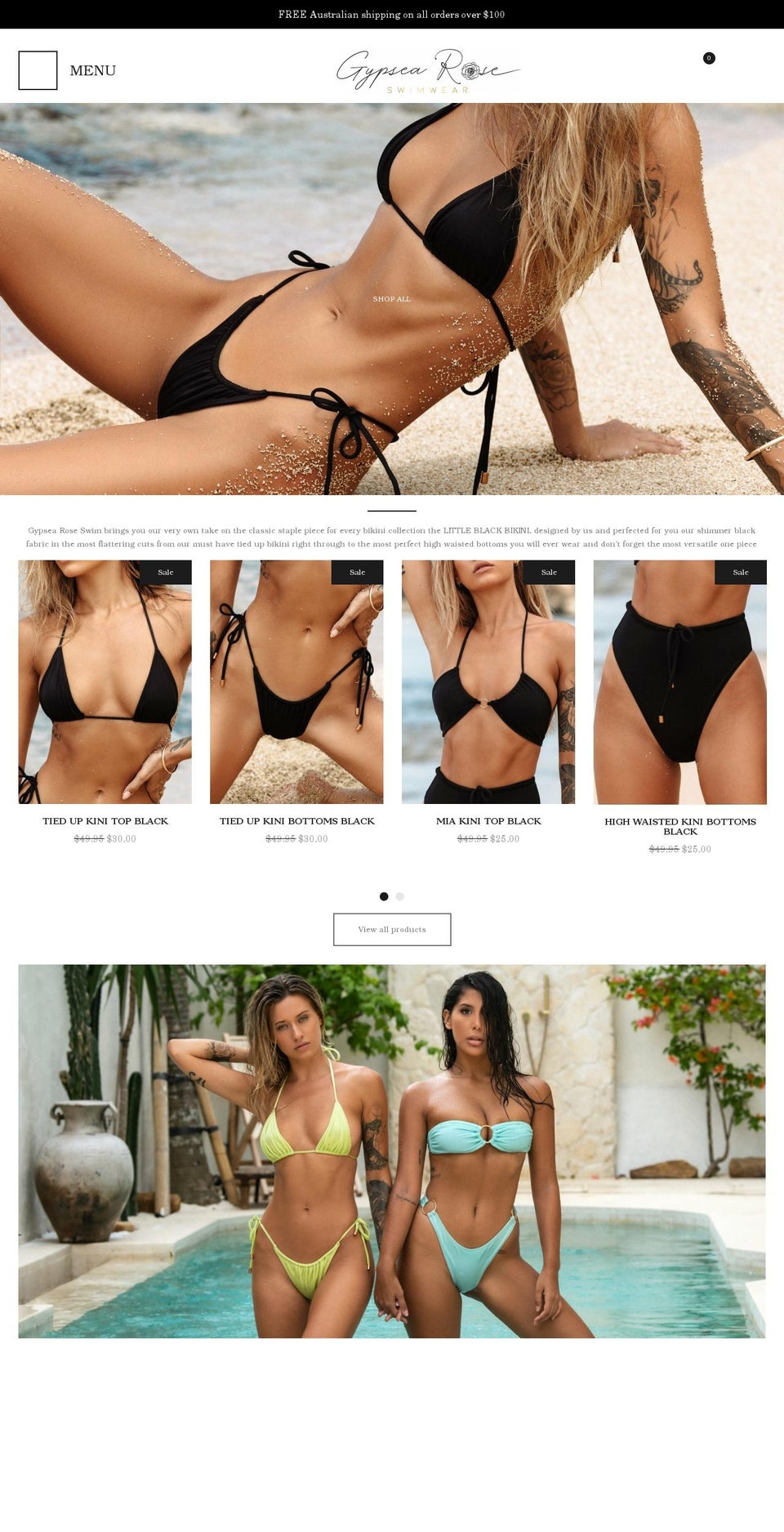 gypsearoseswim.com shopify website screenshot