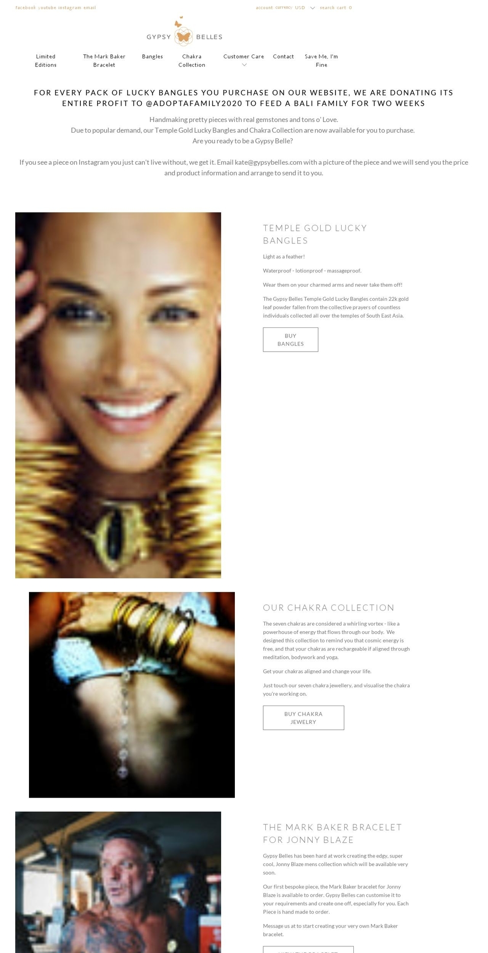 gypsy-belles.com shopify website screenshot