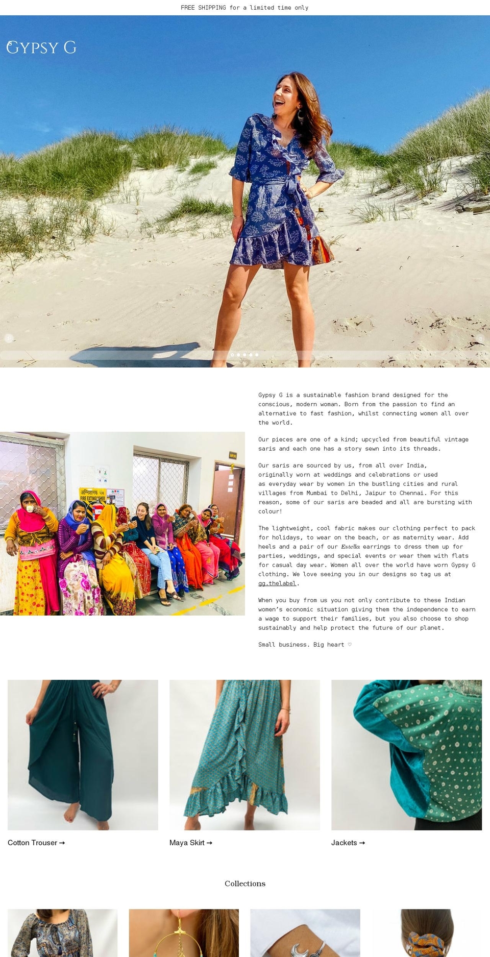 gypsy-g.com shopify website screenshot