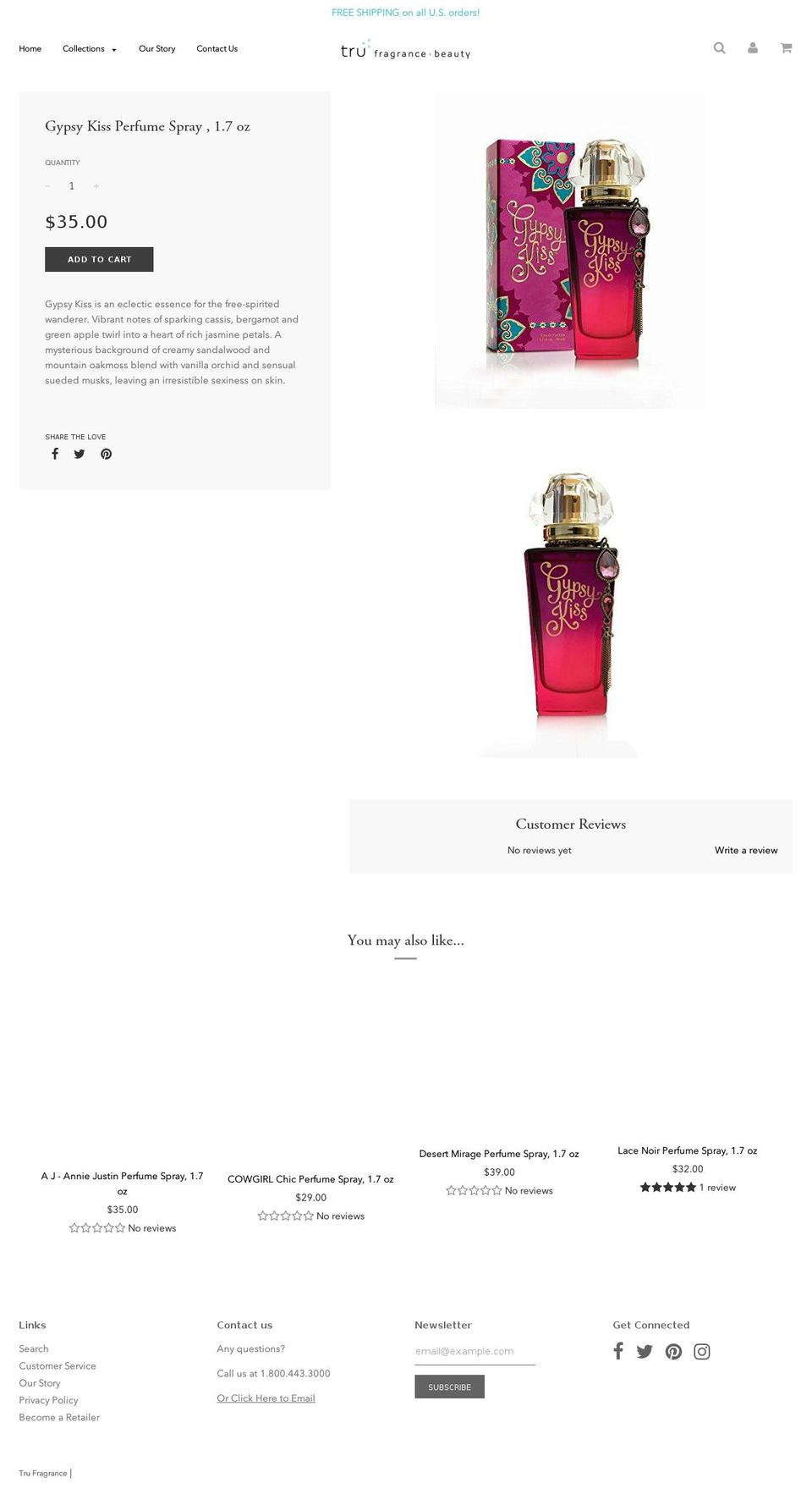 gypsy-kiss.com — Shopify storefront screenshot