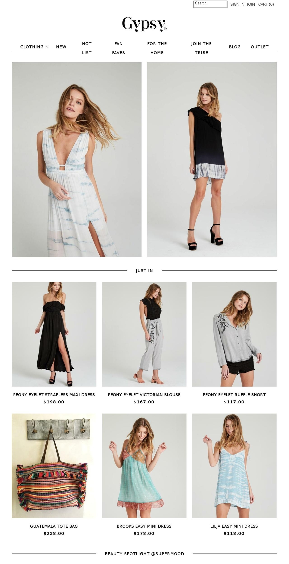 gypsy05.com — Shopify storefront screenshot