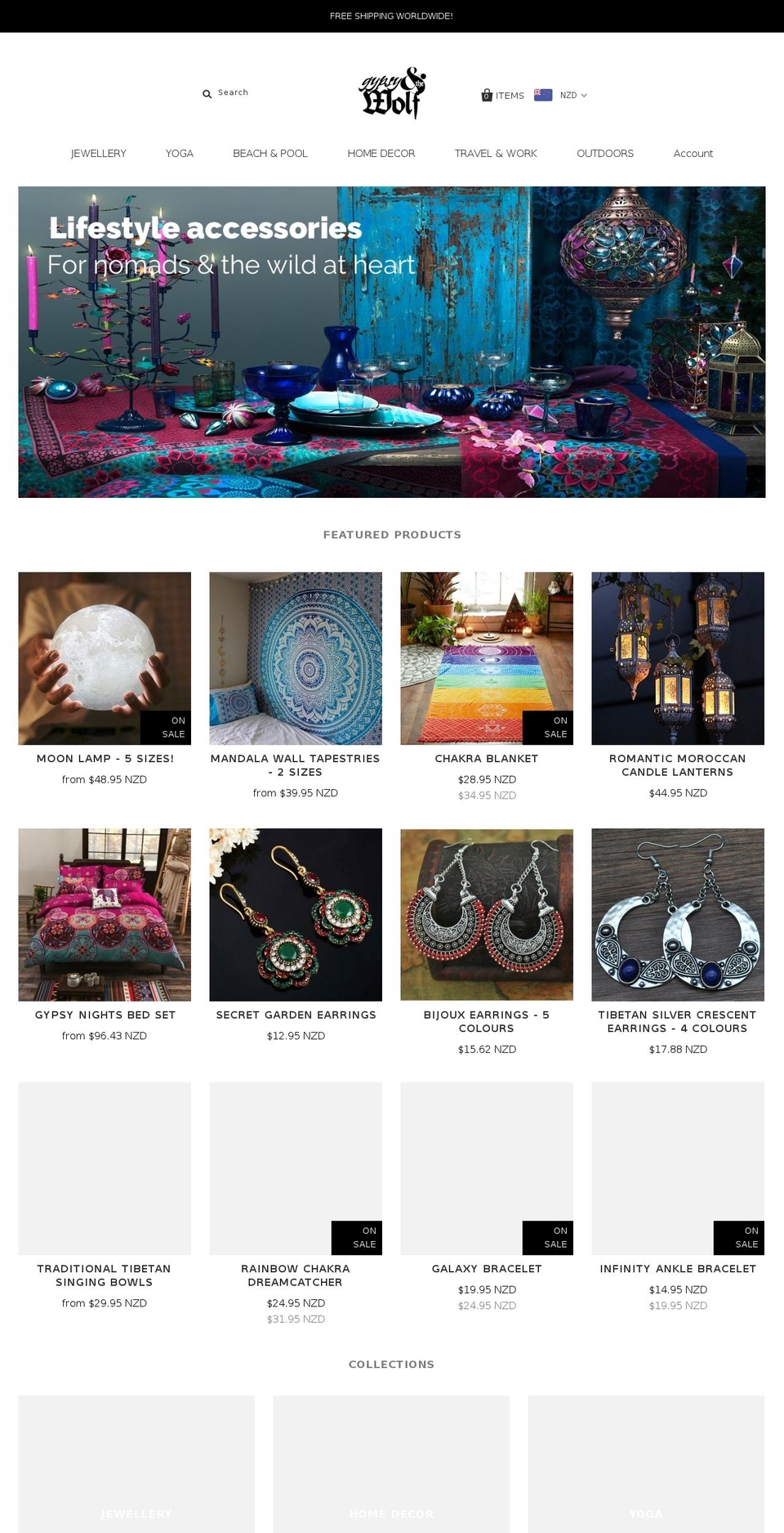 gypsyandthewolf.com — Shopify storefront screenshot