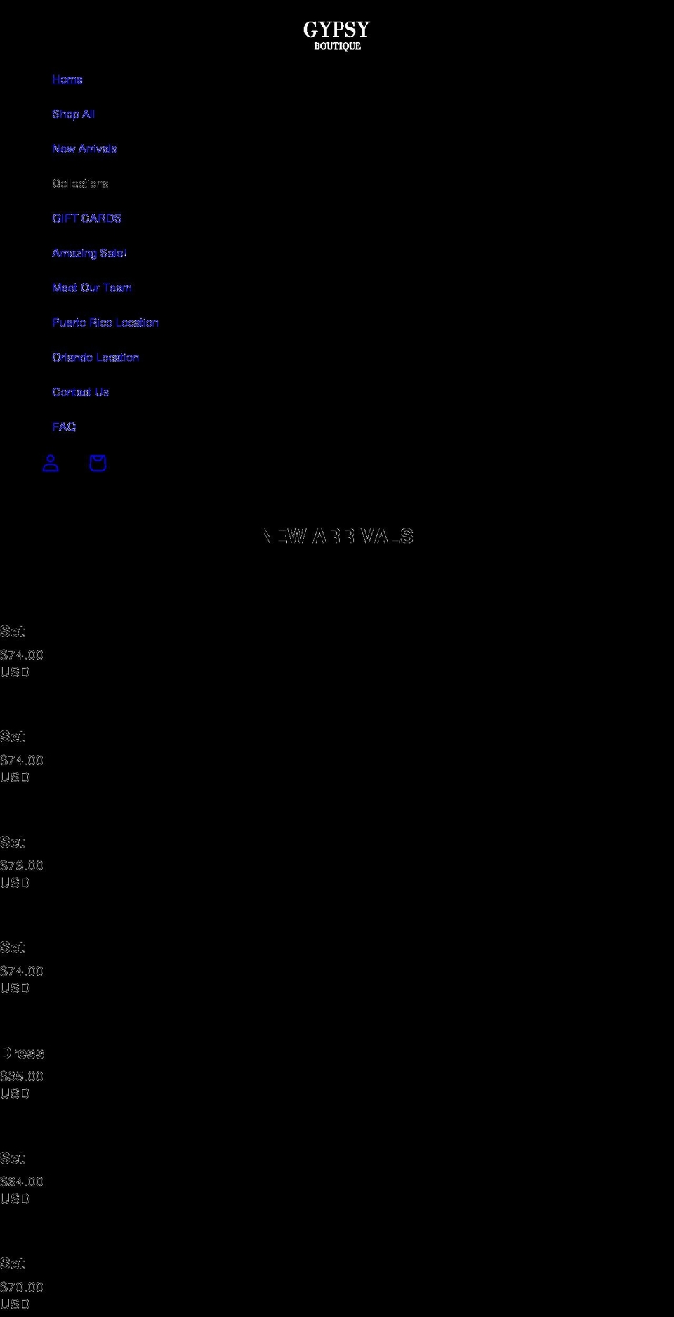 gypsyboutiquepr.com shopify website screenshot