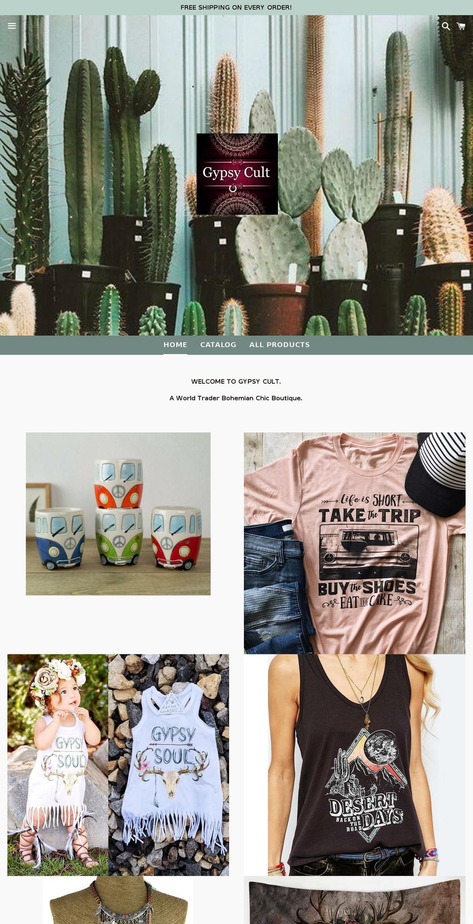 gypsycult.com — Shopify storefront screenshot