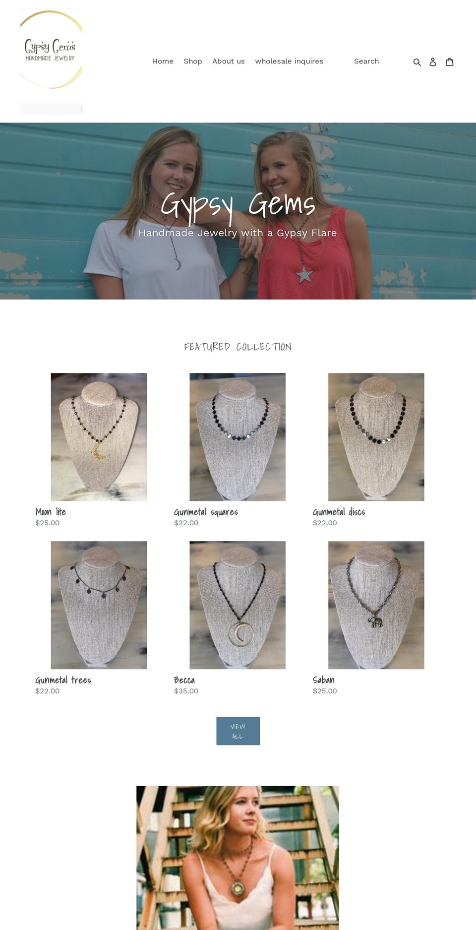 gypsygemsjewelry.com — Shopify storefront screenshot