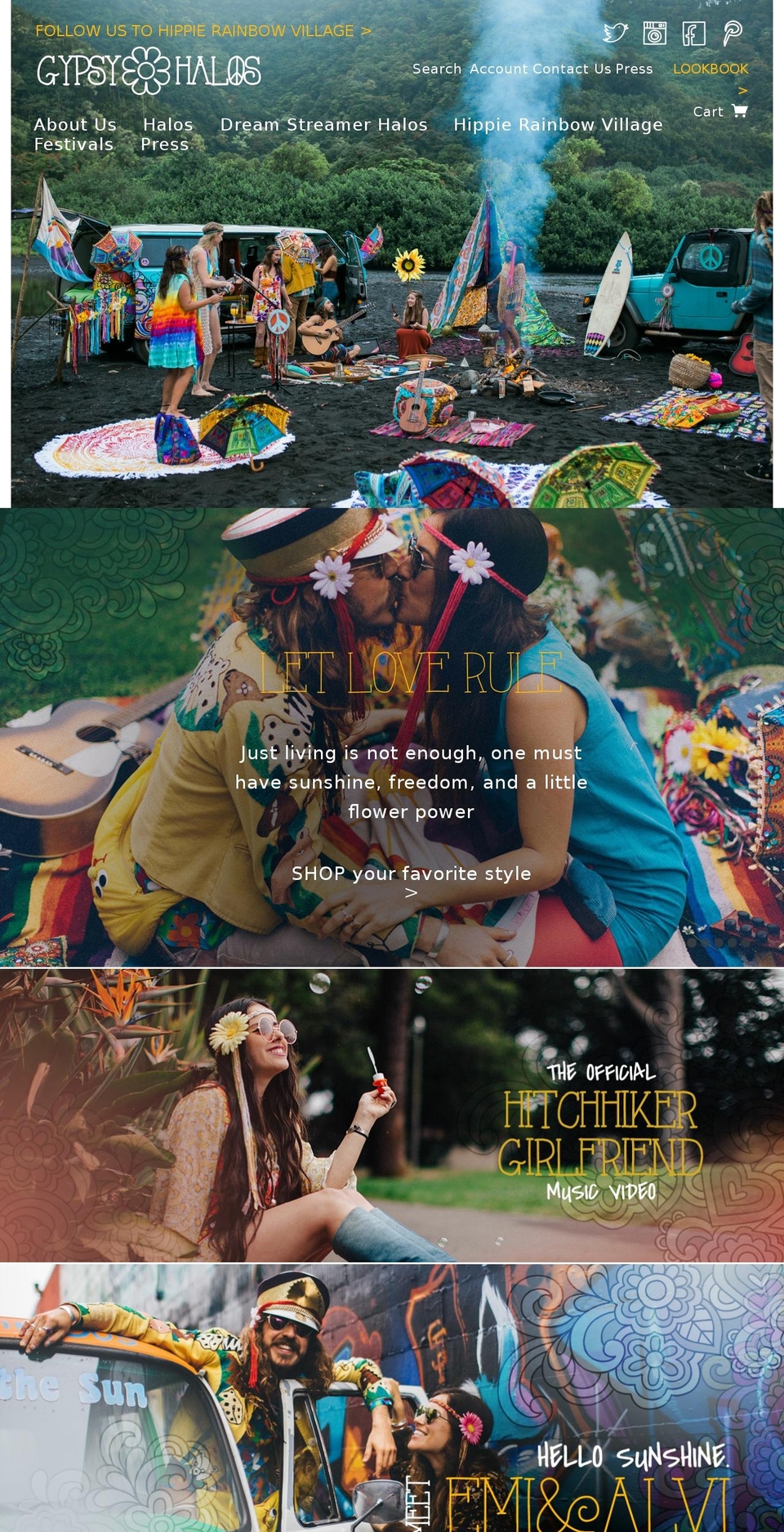 gypsyhalos.com shopify website screenshot