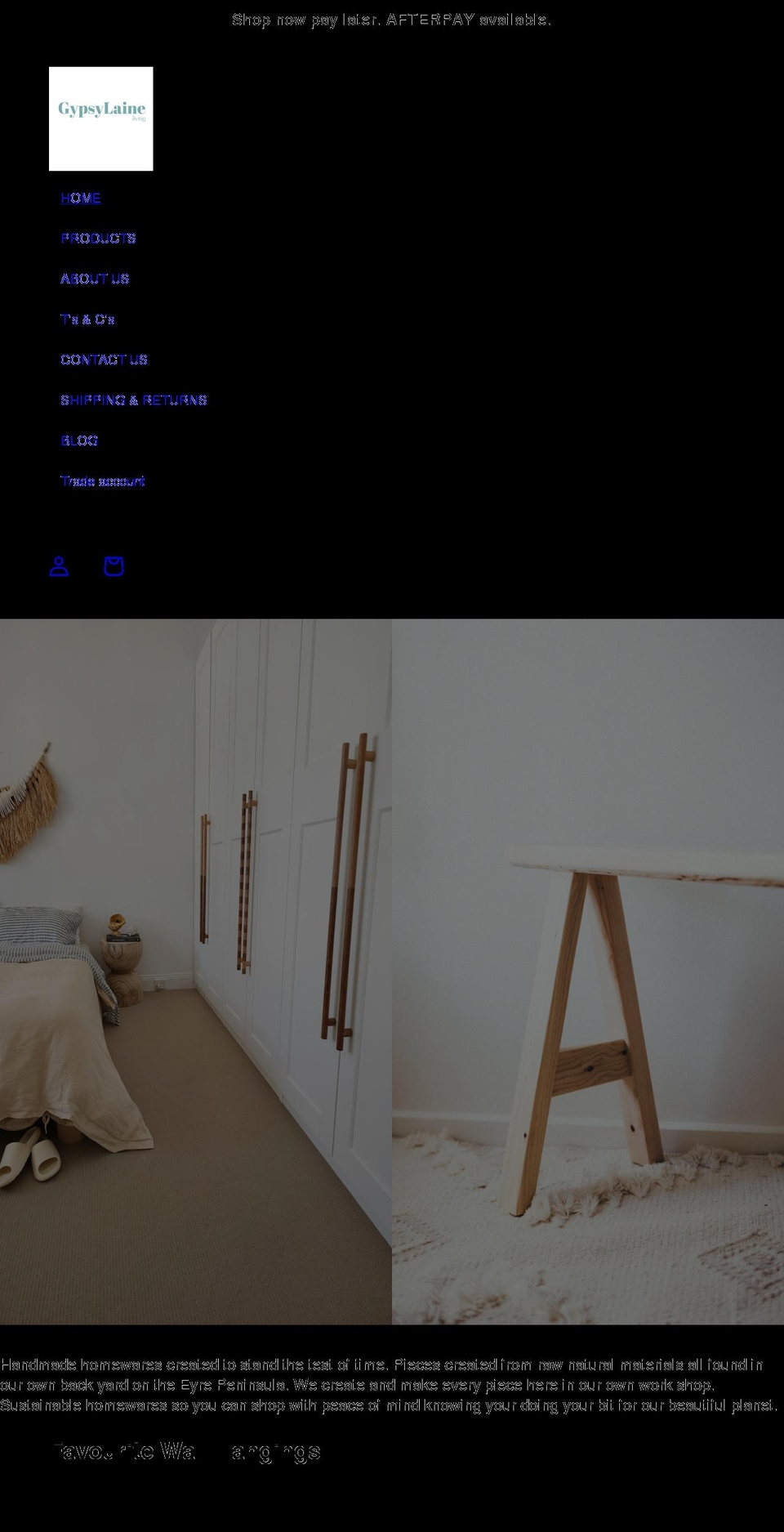 gypsylaineliving.com.au shopify website screenshot