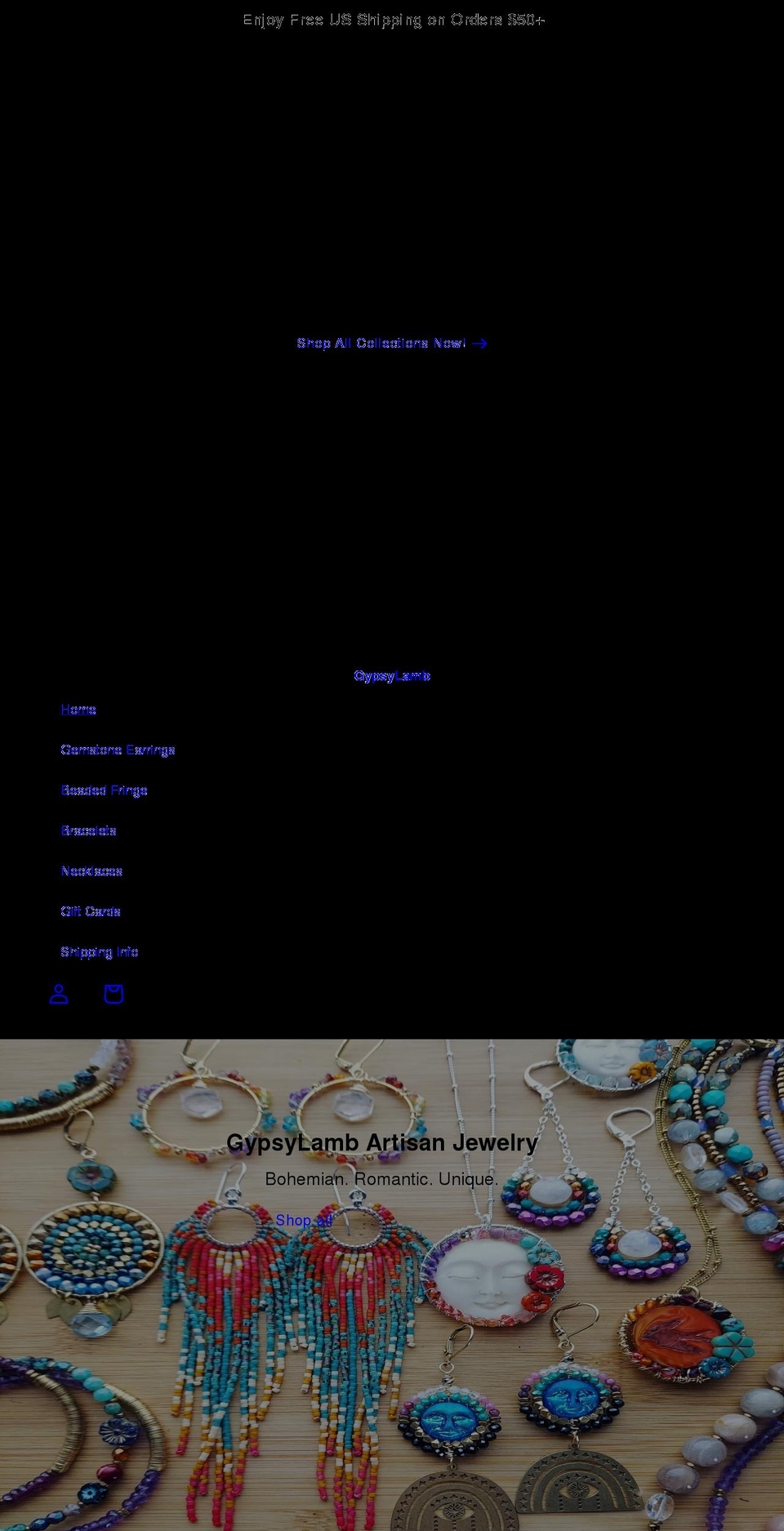 gypsylamb.com shopify website screenshot