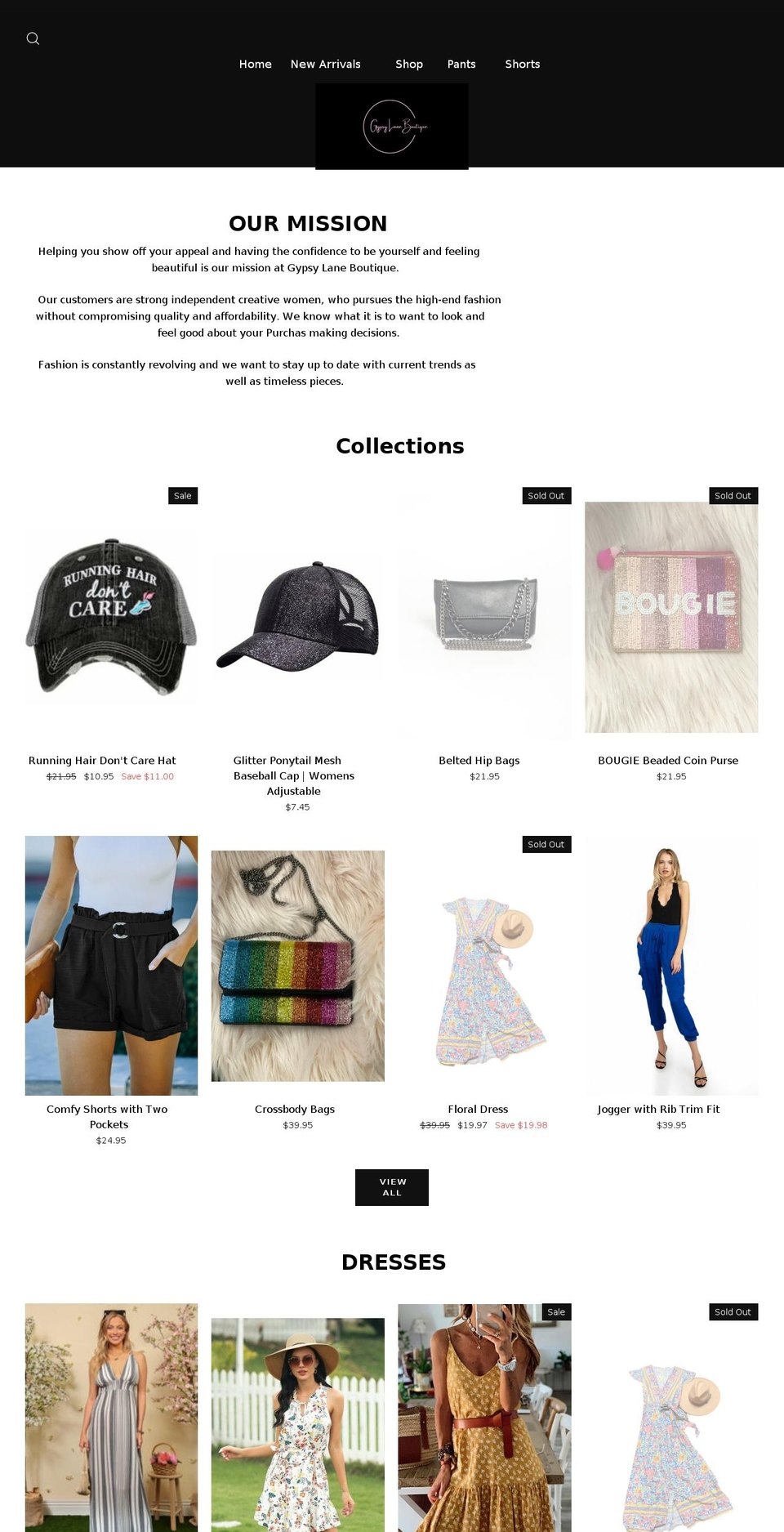 gypsylaneboutique.com shopify website screenshot