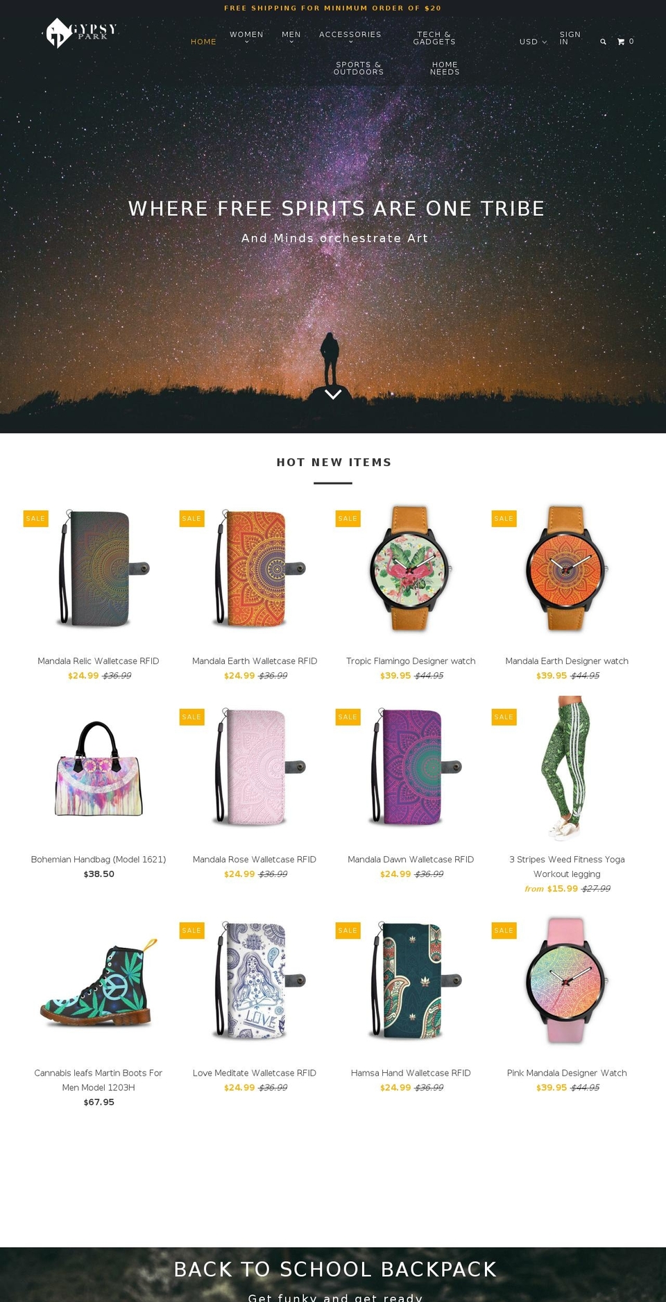 gypsypark.com — Shopify storefront screenshot