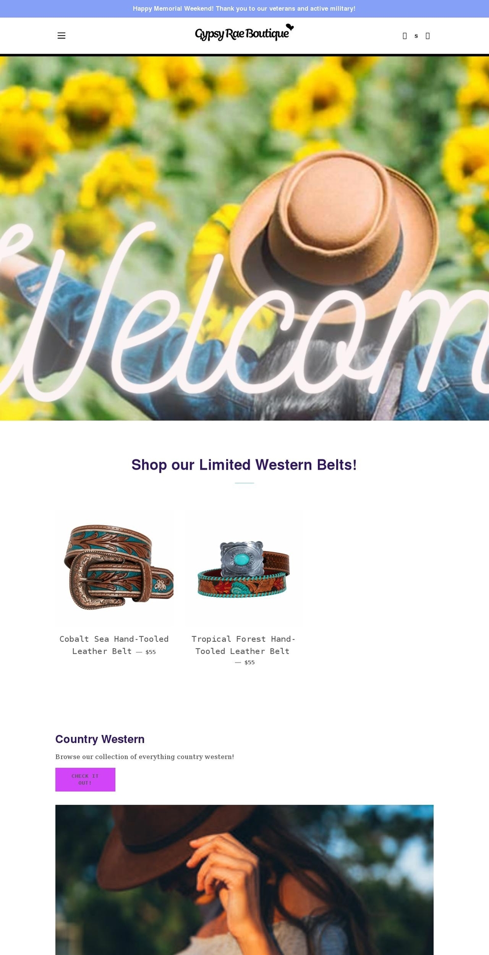 gypsyraeboutique.com shopify website screenshot