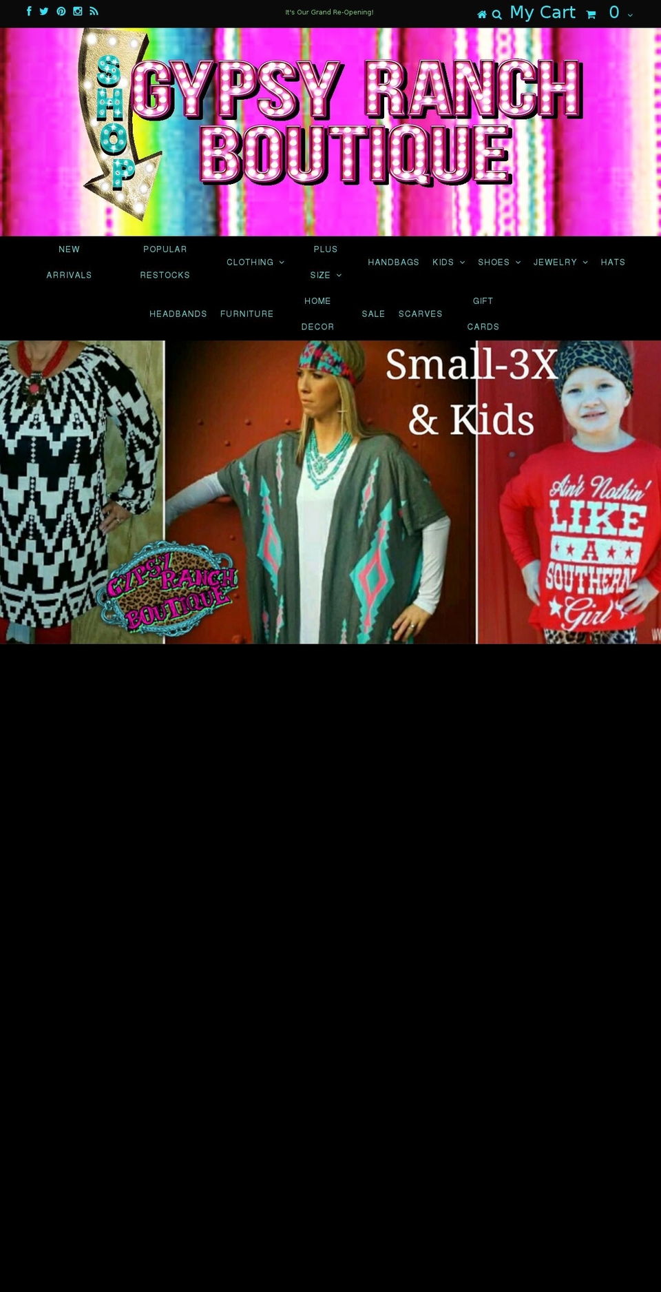 gypsyranchboutique.com shopify website screenshot