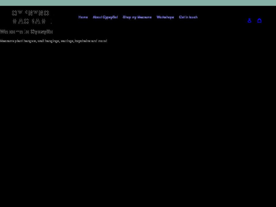 gypsysolmacrame.com shopify website screenshot