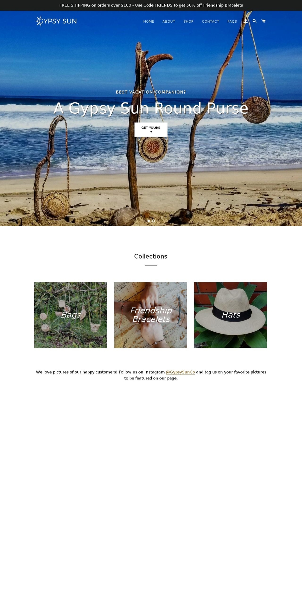 gypsysun.com — Shopify storefront screenshot
