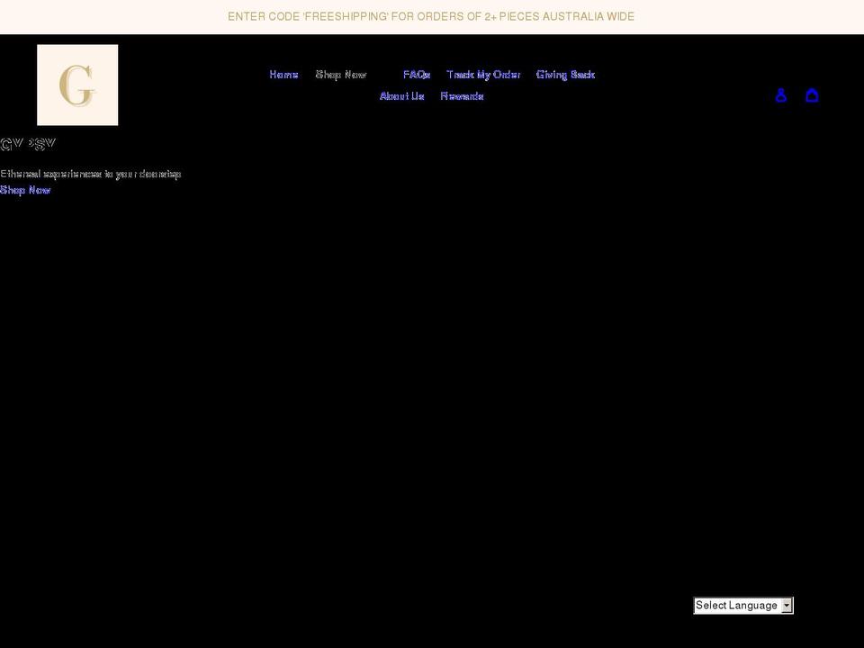 gypsythelabel.com shopify website screenshot