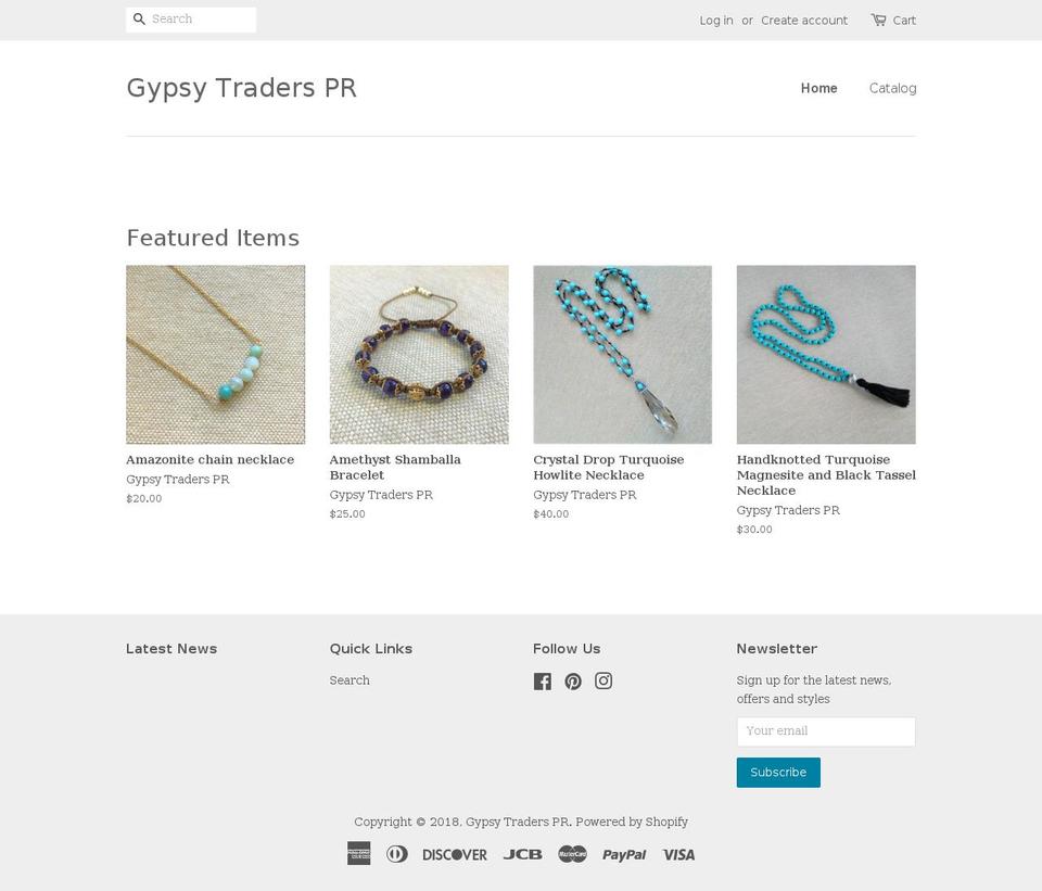 gypsytraderspr.com — Shopify storefront screenshot