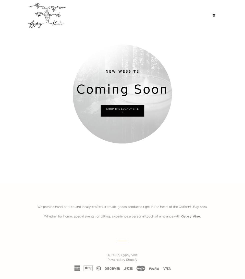 gypsyvine.com shopify website screenshot