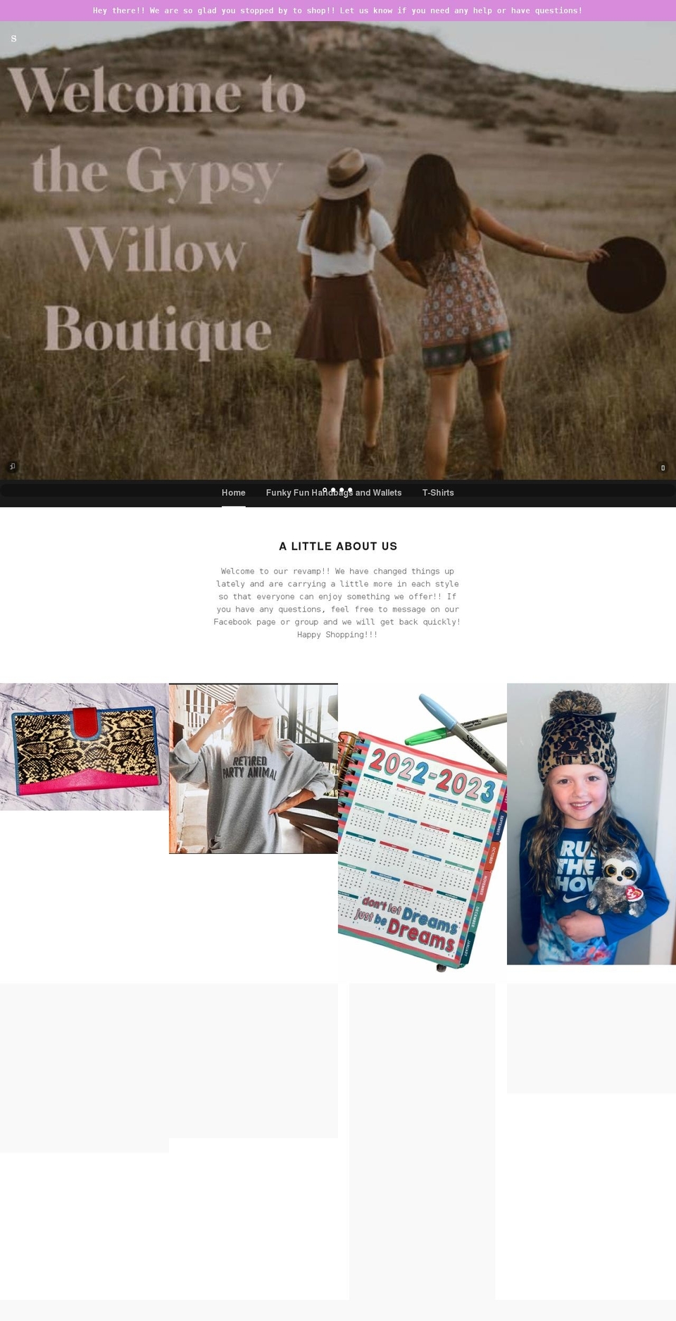 gypsywillowboutique.com — Shopify storefront screenshot