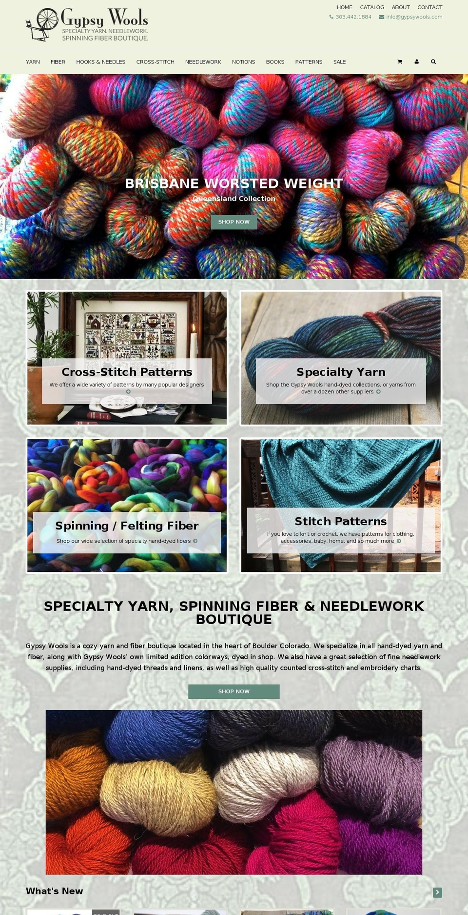 gypsywools.com shopify website screenshot