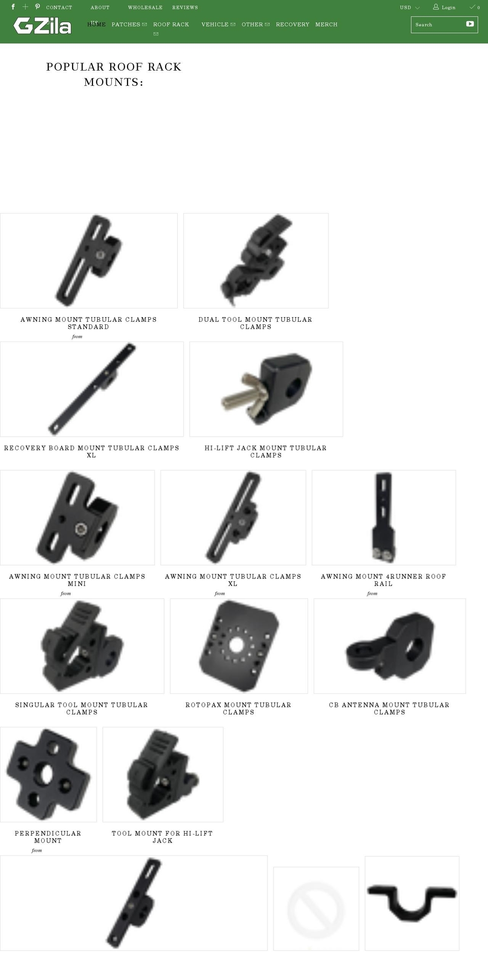 gzila.com shopify website screenshot