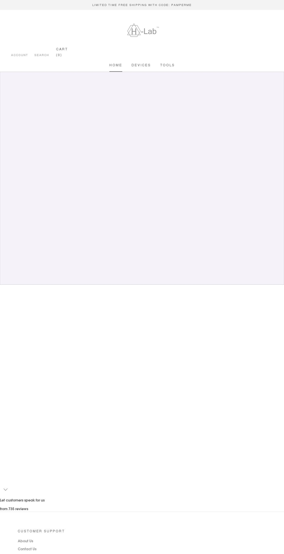 h-labbeauty.com shopify website screenshot
