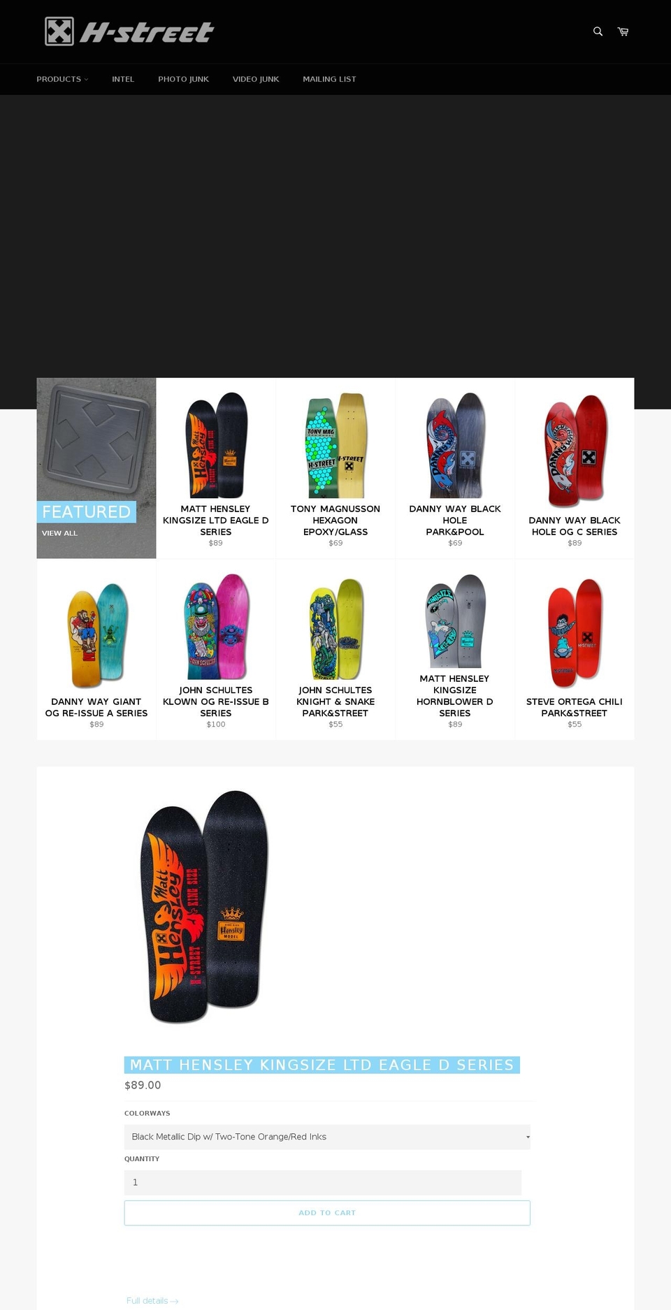 h-street.com — Shopify storefront screenshot