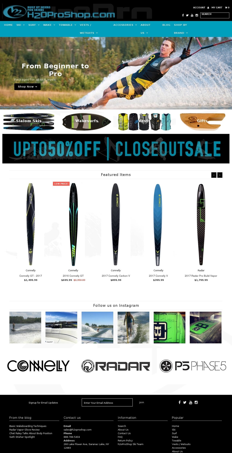 h20proshop.com shopify website screenshot