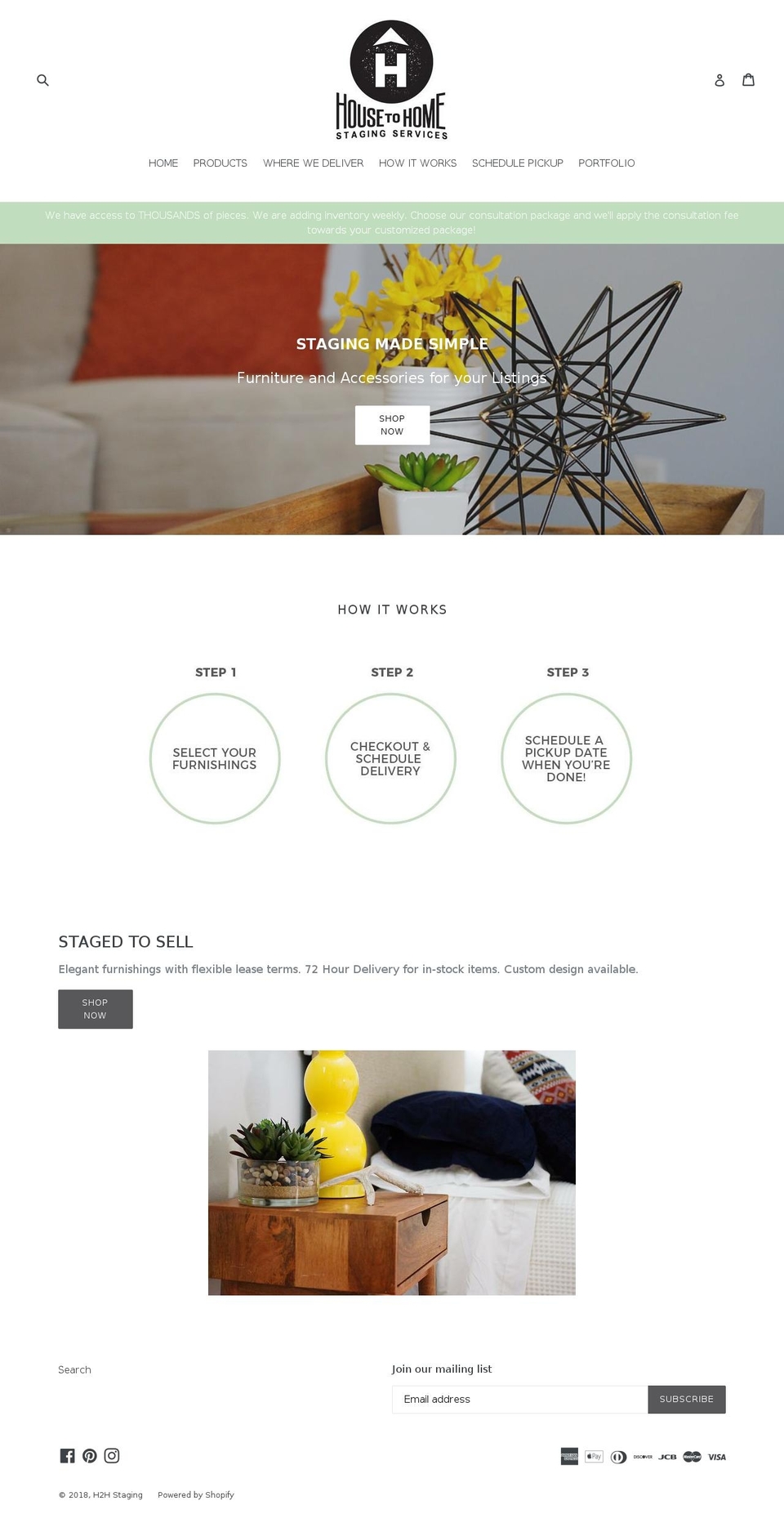 h2hstaging.com — Shopify storefront screenshot