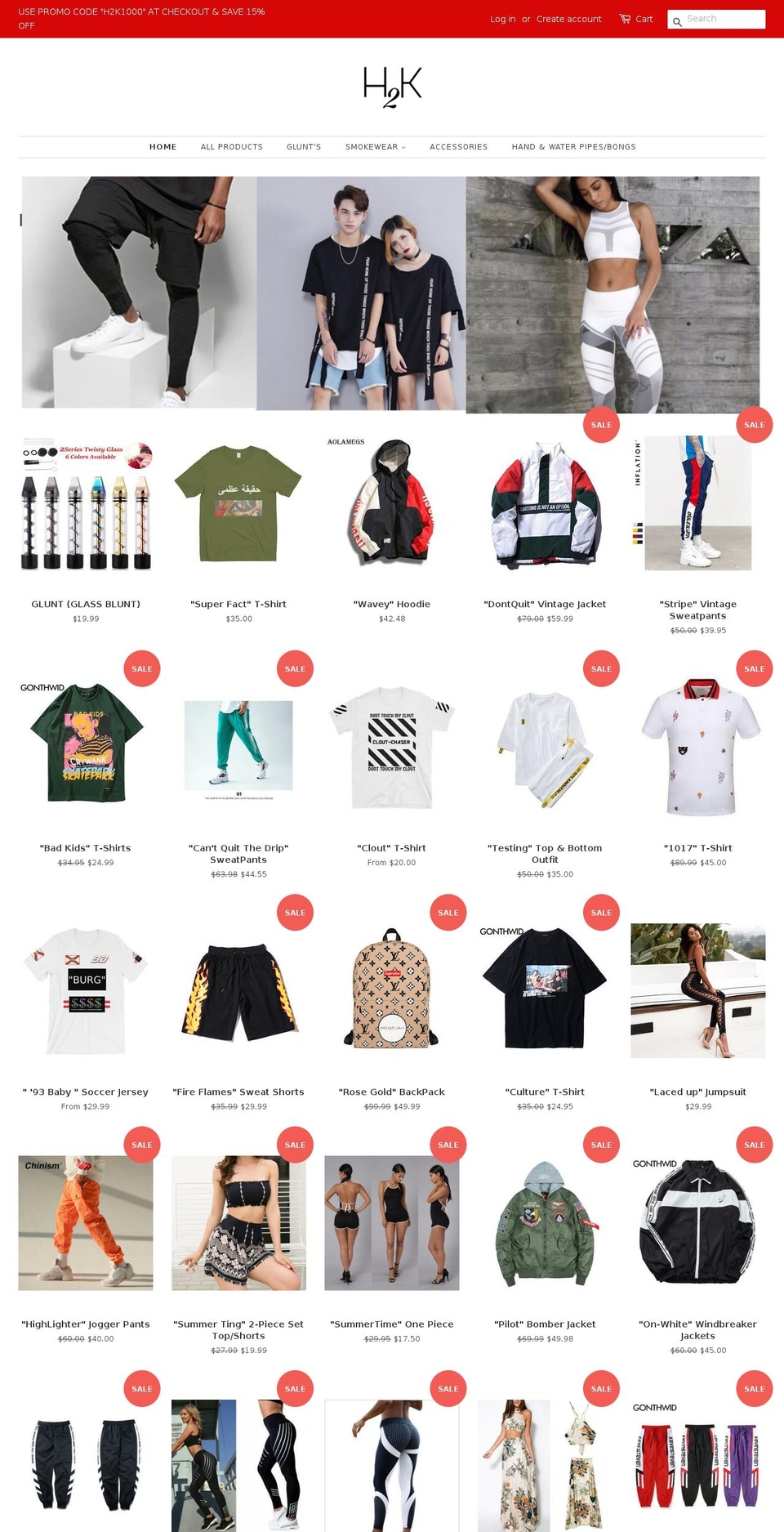 h2kstore.com — Shopify storefront screenshot