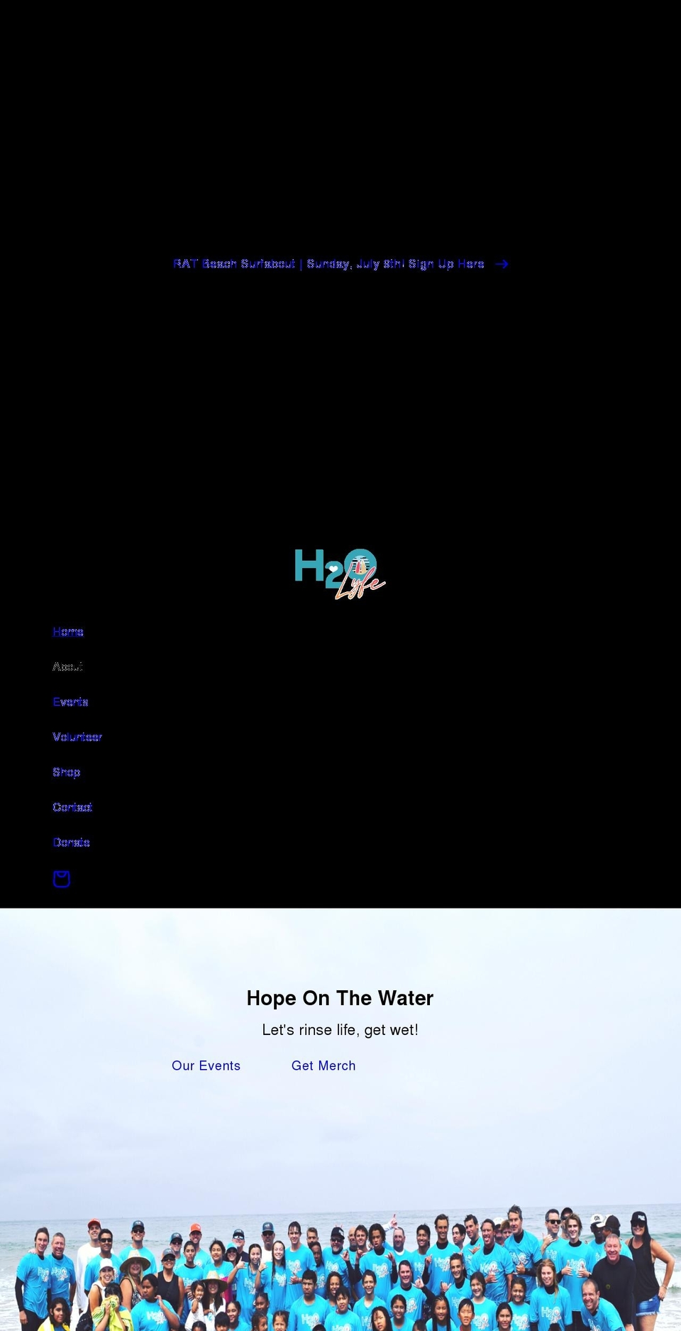 h2olyfe.org shopify website screenshot
