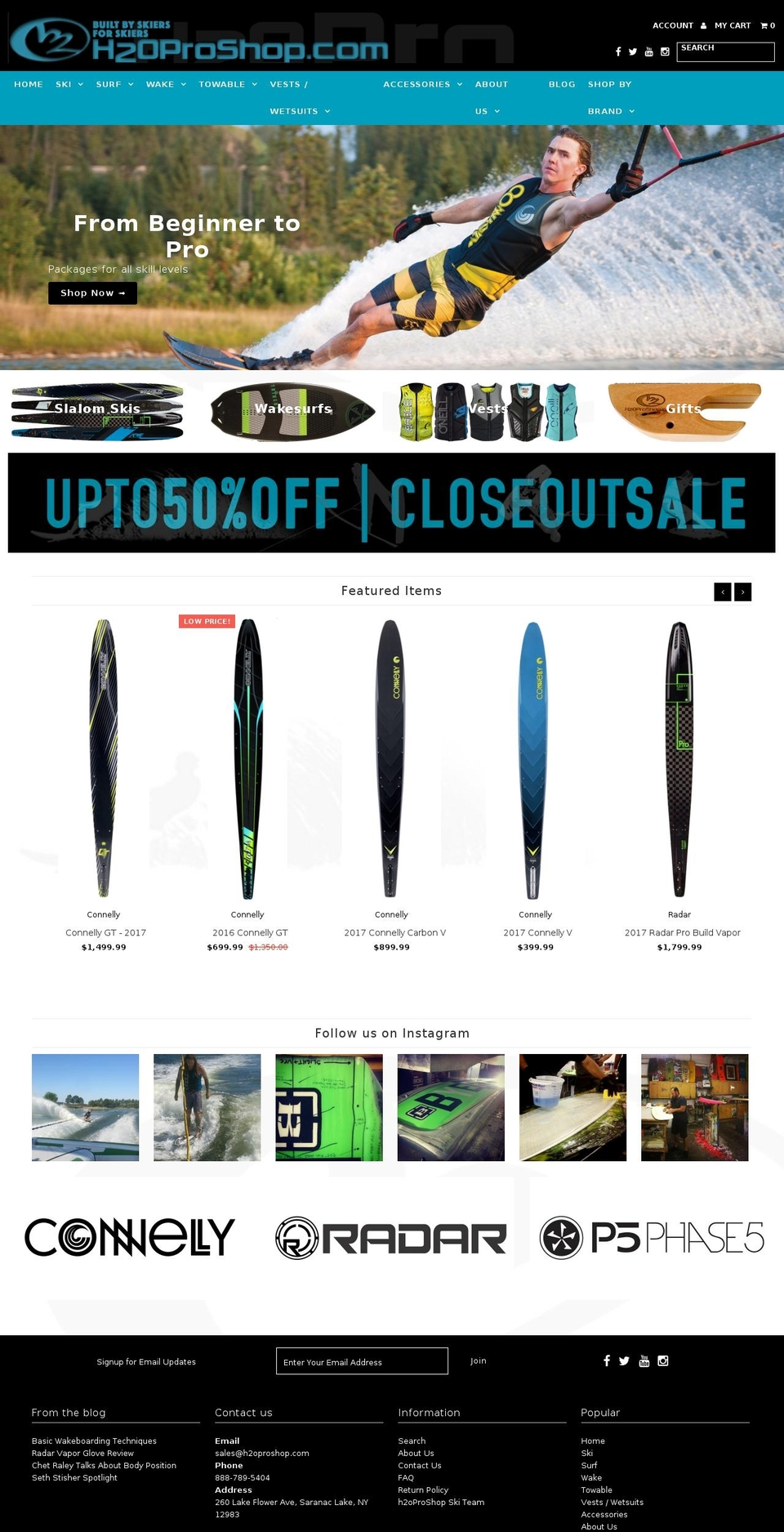 h2oproshop.net shopify website screenshot