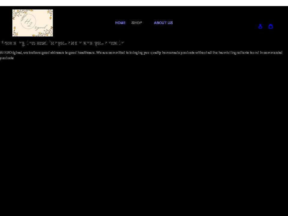 h2originalsoapshop.com shopify website screenshot