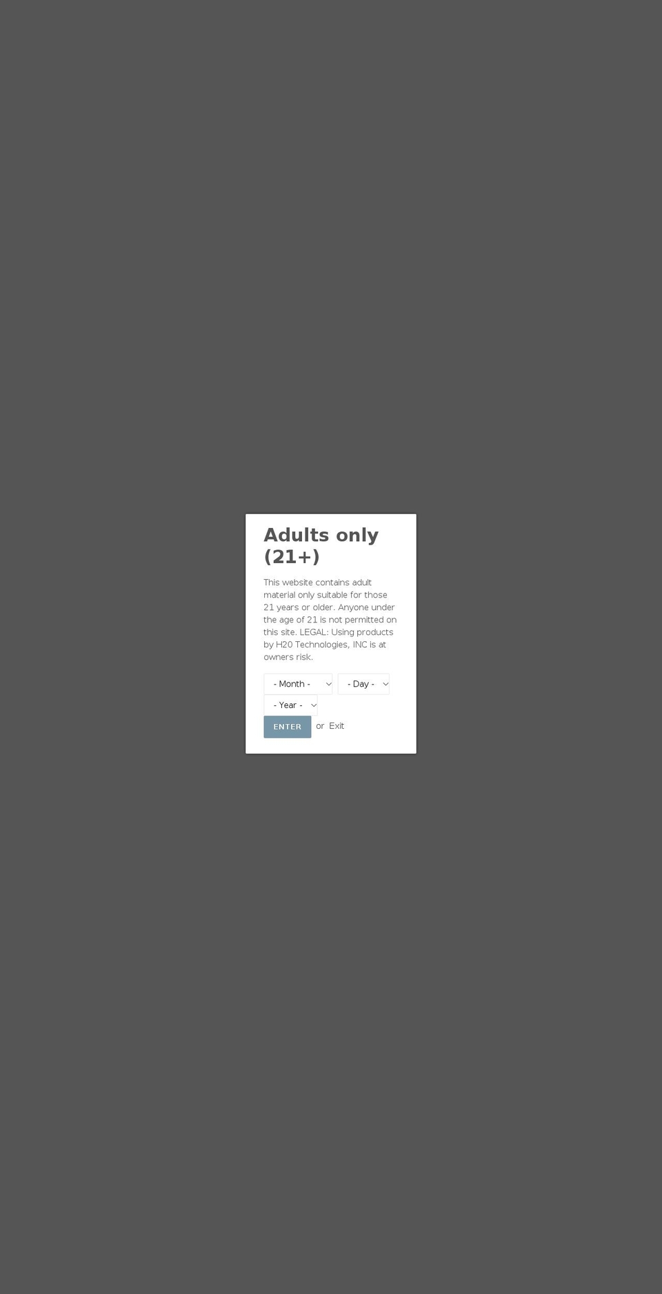 h2ovape.com shopify website screenshot