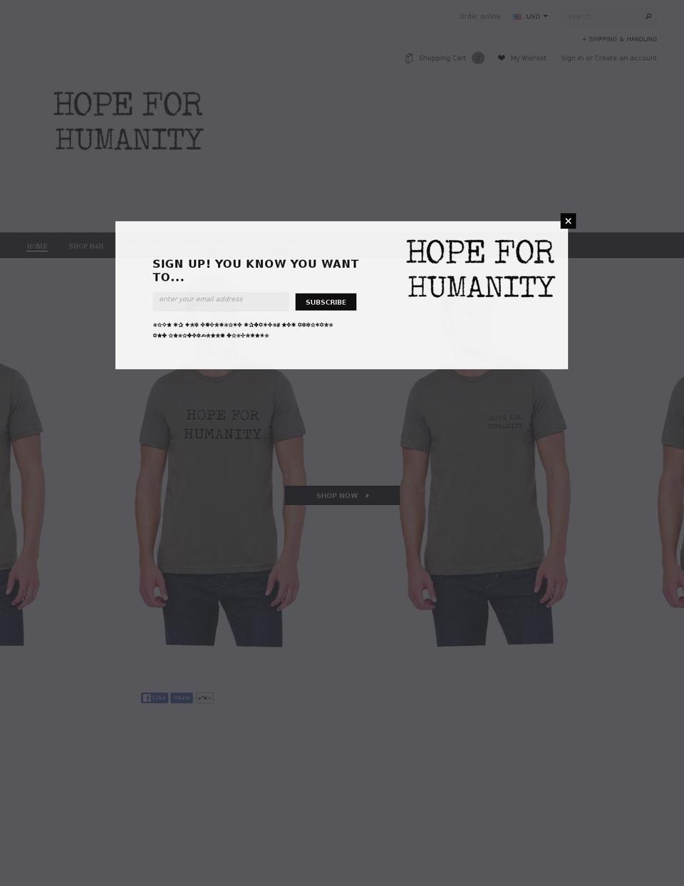 h4happarel.com shopify website screenshot