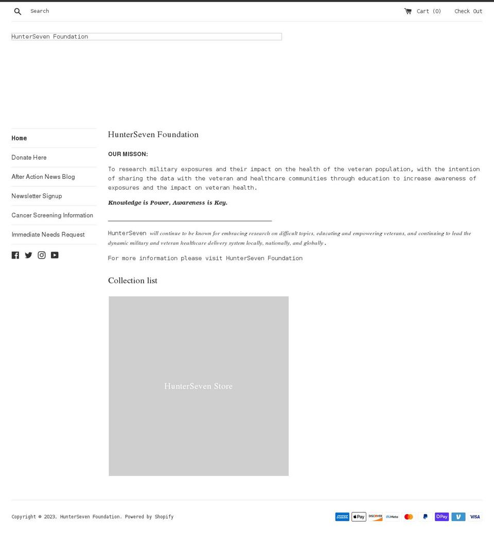 h7fstore.com shopify website screenshot