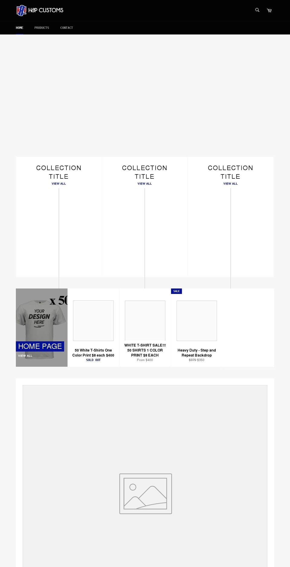 h8pcustoms.com shopify website screenshot