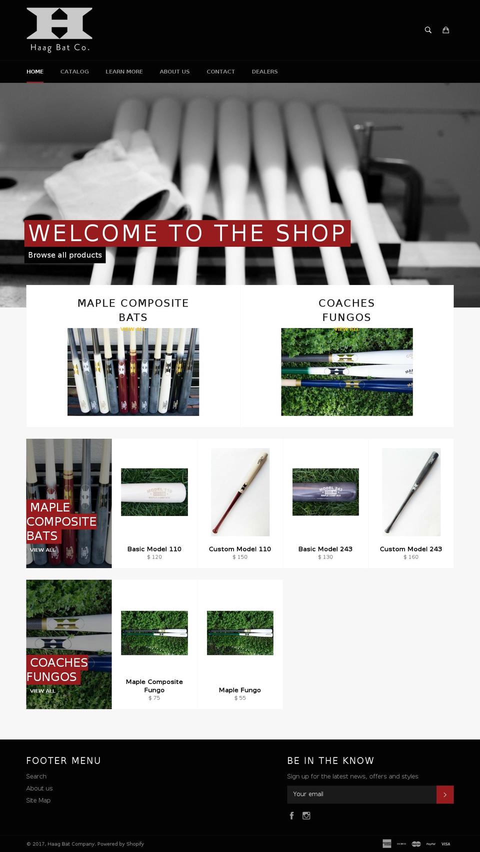haagbatco.com shopify website screenshot