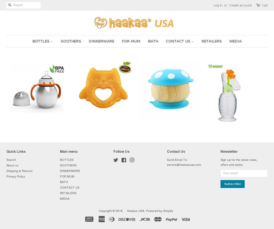 haakaa-usa.com — Shopify storefront screenshot