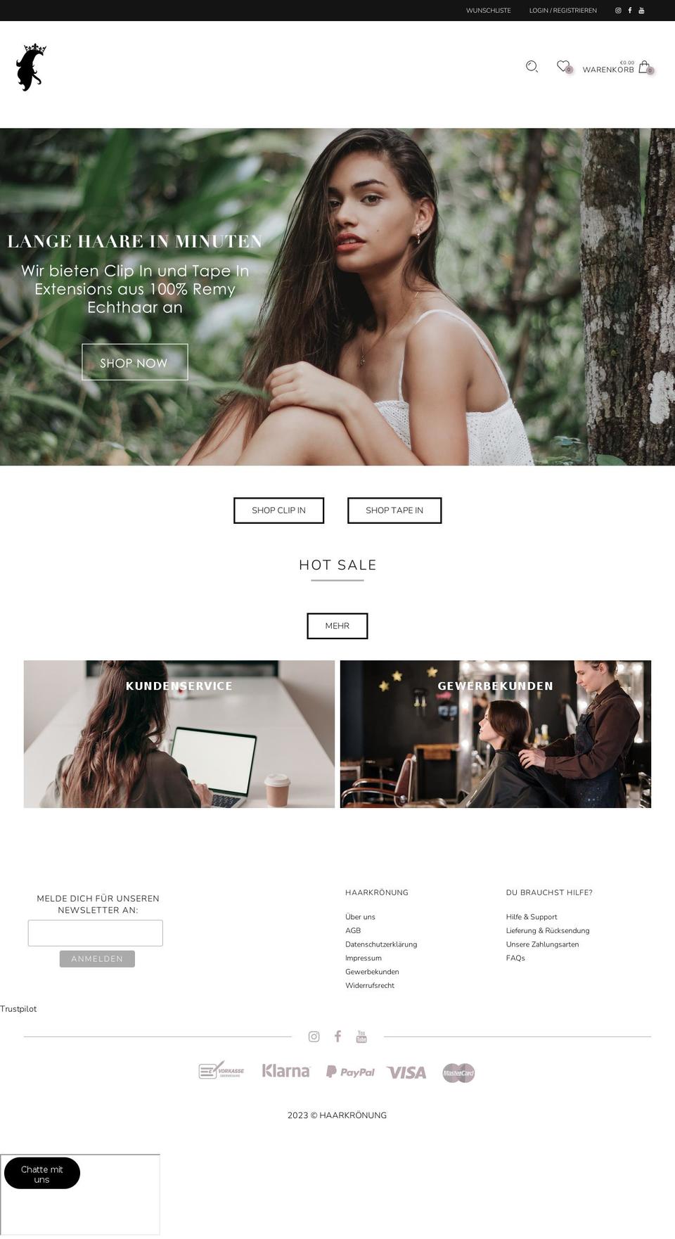 haarkroenung.com — Shopify storefront screenshot