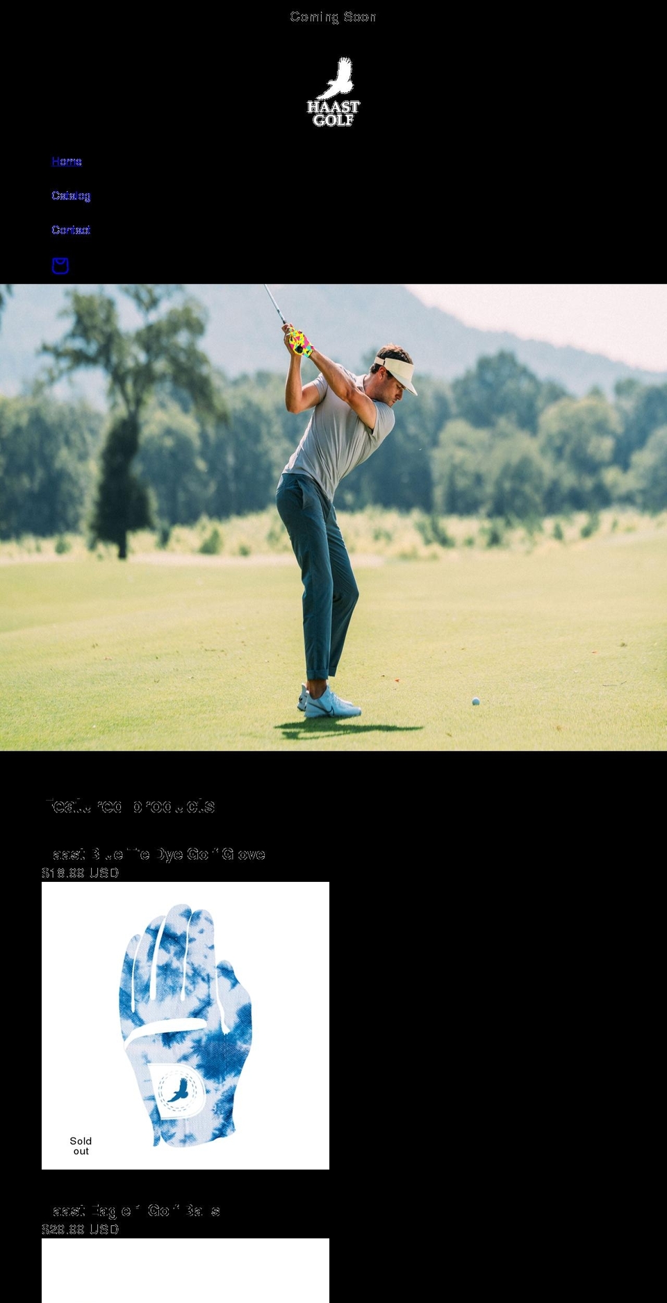 haastgolf.com shopify website screenshot