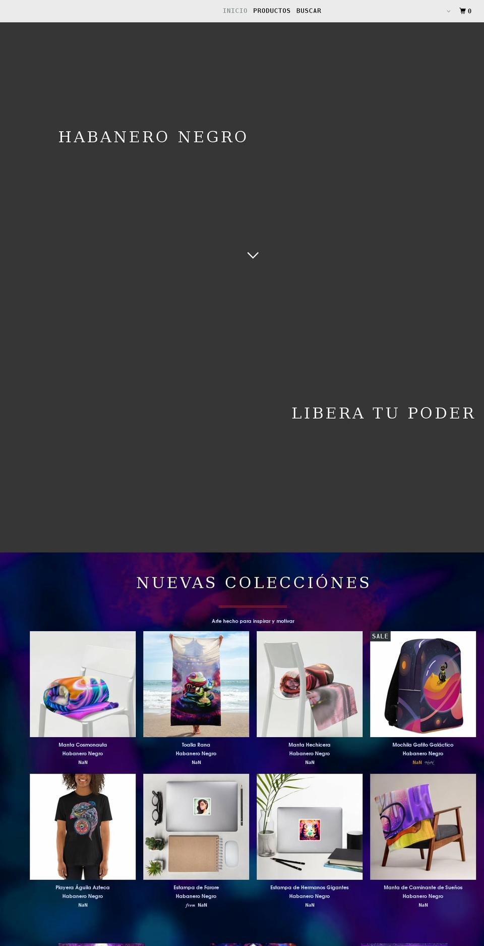 habaneronegro.com shopify website screenshot