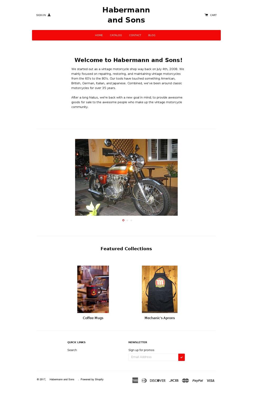 habermannandsons.com shopify website screenshot